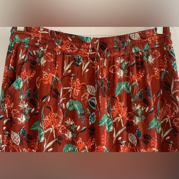 Excellent Condition, Garnet Hill Red "Raelle Midi Skirt" w/ Pockets, Size L/XL - Picture 7 of 16